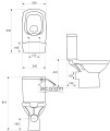 WC Set Toilette Carina Stand Tiefspüler Bodenstehend Spülkasten Sitz Abmessung