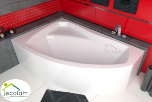 Badewanne Eckbadewanne Rima 160 x 100 cm links