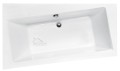 Eckbadewanne Infinity 150 x 90 cm links optional 1 bzw. 2 Kopfstützen