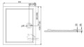 Duschwanne Rechteck 110 x 90 x 5,5 cm abmessung