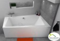Badewanne Eckbadewanne Infinity 150 x 90 cm rechts optional 1 bzw. 2 Kopfstützen