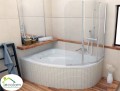 Badewanne Eckbadewanne Cornea 150x100 cm links