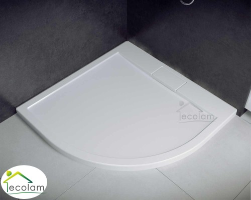 Duschwanne Viertelkreis 80 x 80 x 4,5 x 2,5 cm R55 Acryl