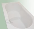 Rechteckbadewanne mit Sitz Wivea 120x75