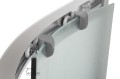 Duschkabine Dusche 80x80 x 180 cm Viertelkreis R55 strukturiertes Glas Invena (id: 167)