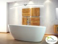 Freistehende Badewanne 160 x 70 cm  Mineralguss Goya