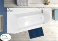 Badewanne Eckwanne Dida 150x85 cm links