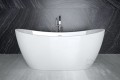 Freistehende Standbadewanne Badewanne Acryl 170 x 80 cm Ab- und Überlauf Click Clack Ayla