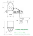WC Toilette Parva Stand Cersanit Abmessung